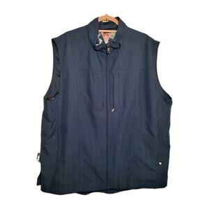 ScottEVest Men’s XL SEV TEC Vest Multi 24 Pocket Full Zip Travel Utility Blue